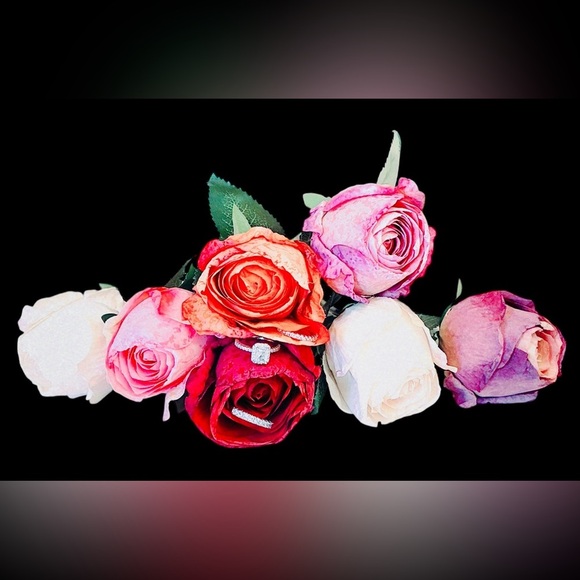 3PCS Women’s Engagement & Wedding Ring Set - Sz 6, Sparkling CZ 925 Silver Plate - Picture 8 of 9